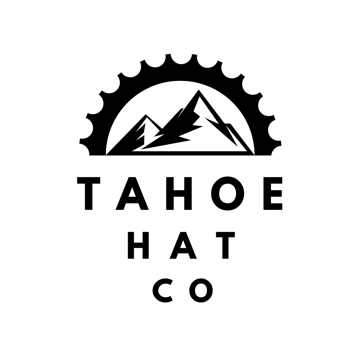 Mountain gear artwork for Tahoe Hat Co