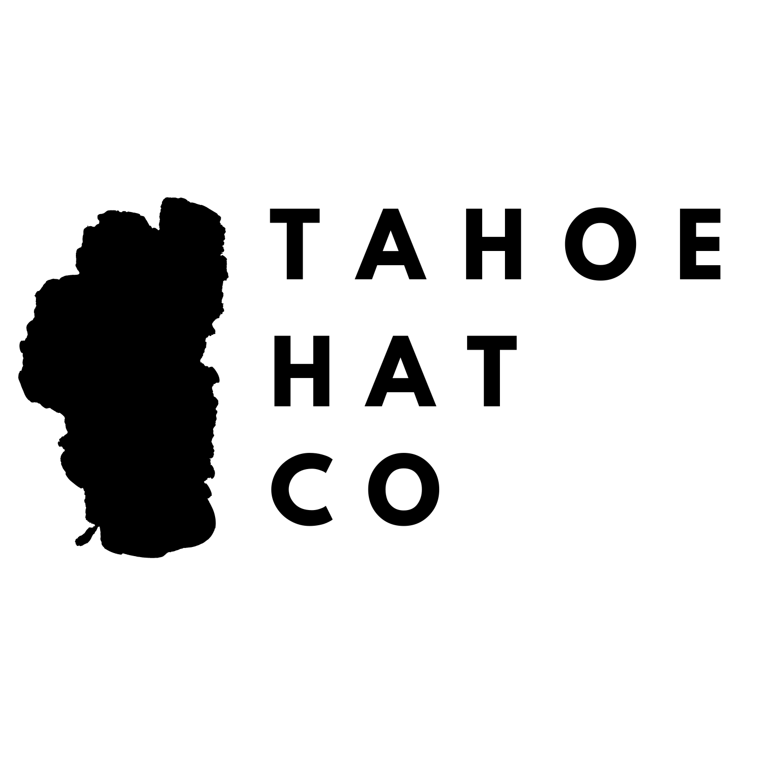 Lake outline artwork for Tahoe Hat Co